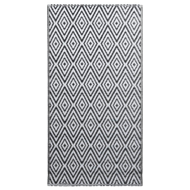 Tappeto da Esterni ARAKIL Bianco e Nero 160x230 cm in PP
