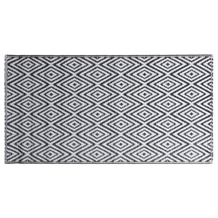 Tappeto da Esterni ARAKIL Bianco e Nero 160x230 cm in PP