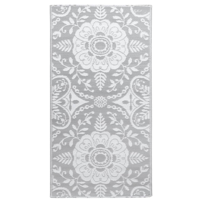 Tappeto da Esterni ARAKIL Grigio Chiaro 80x150 cm in PP