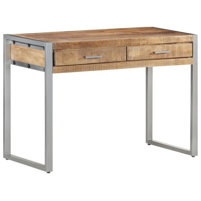 Scrivania 108x50x75 cm in Legno di Mango Grezzo