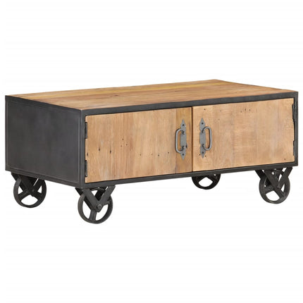 Tavolino da Salotto 90x50x39 cm in Legno Massello di Recupero
