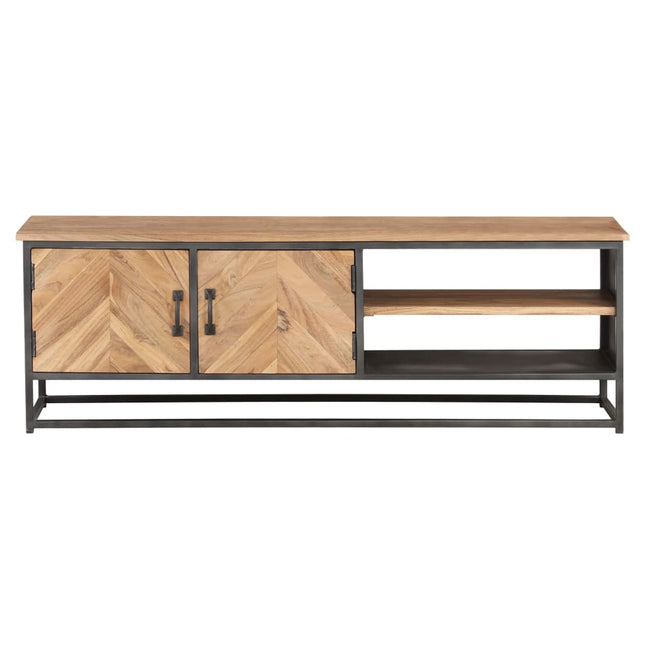 Mobile Porta TV 120x30x40 cm in Legno Massello di Acacia