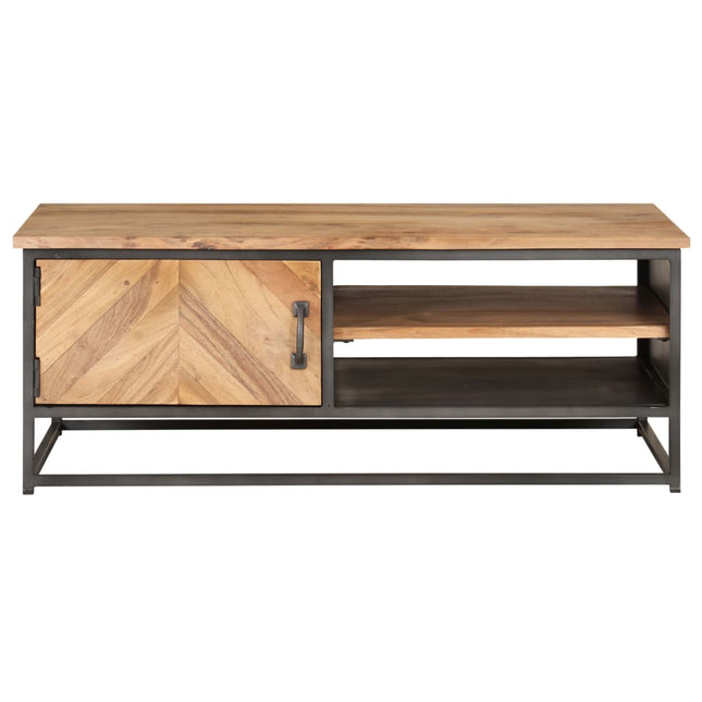 Tavolino da Salotto 90x50x35 cm in Massello di Acacia