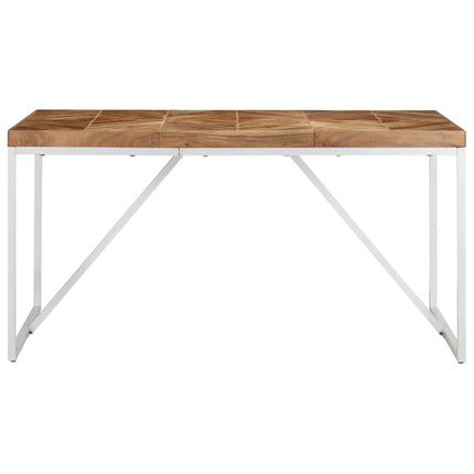 Tavolo da Pranzo 140x70x76 cm in Legno Massello Acacia e Mango