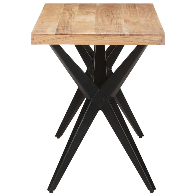 Tavolo da Pranzo 120x60x76 cm in Legno Massello di Acacia