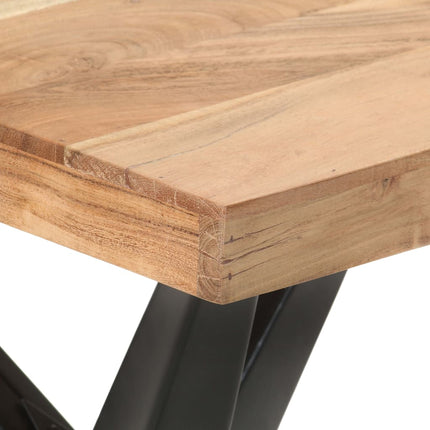 Tavolo da Pranzo 120x60x76 cm in Legno Massello di Acacia