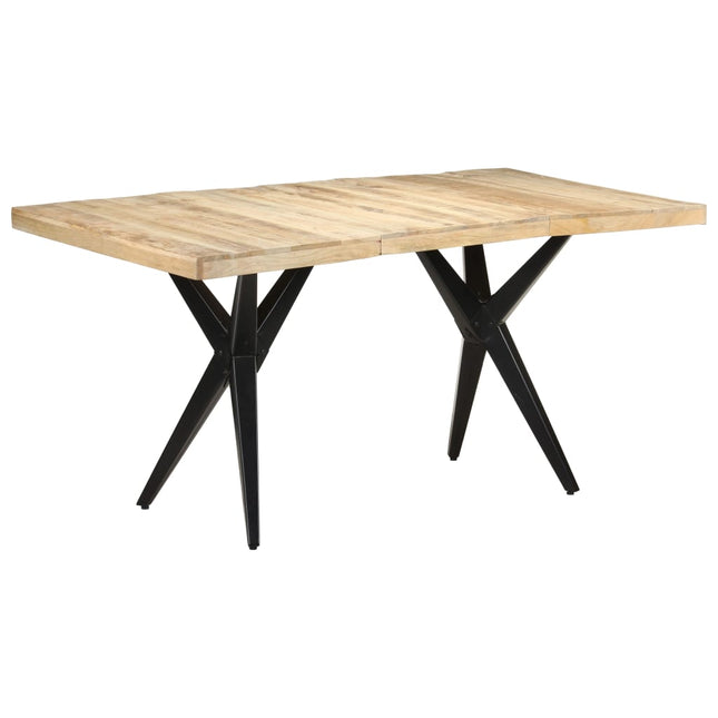 Tavolo da Pranzo 160x80x76 cm in Legno Massello di Mango Grezzo