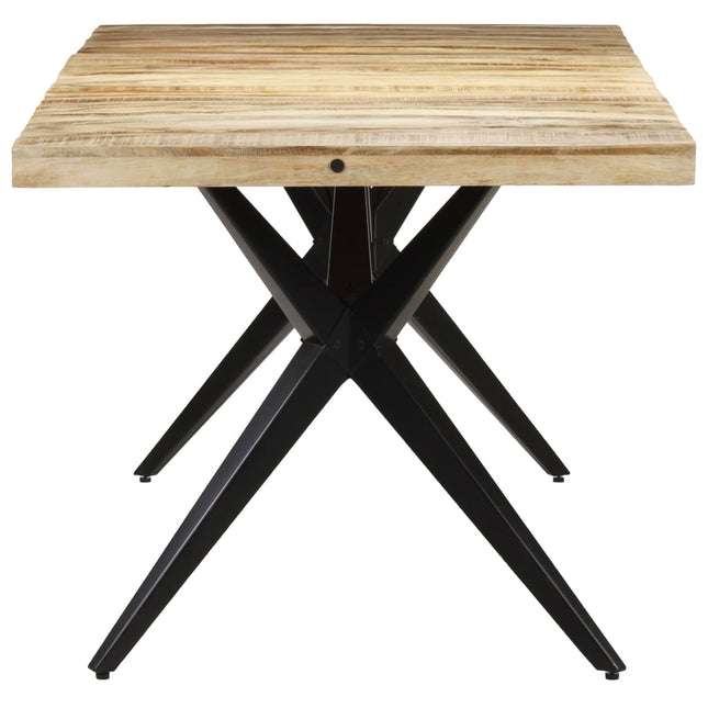 Tavolo da Pranzo 160x80x76 cm in Legno Massello di Mango Grezzo