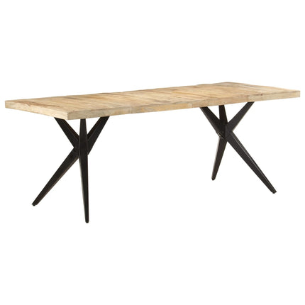 Tavolo da Pranzo 200x90x76 cm in Legno di Mango Grezzo
