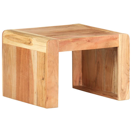 Tavolino Laterale 40x40x30 cm in Legno Massello di Acacia