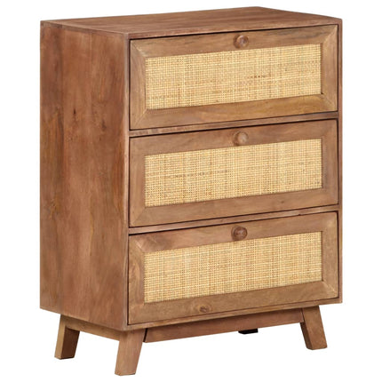 Credenza 61x35x76 cm in Legno Massello di Mango