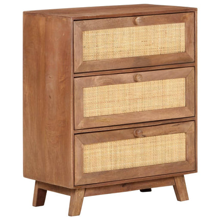 Credenza 61x35x76 cm in Legno Massello di Mango