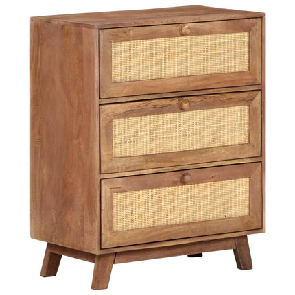 Credenza 61x35x76 cm in Legno Massello di Mango