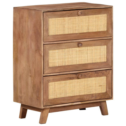 Credenza 61x35x76 cm in Legno Massello di Mango