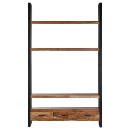 Libreria 118x30x200 cm in Legno Massello di Acacia