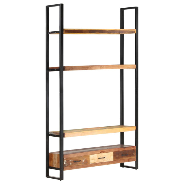 Libreria 118x30x200 cm in Legno Massello di Recupero