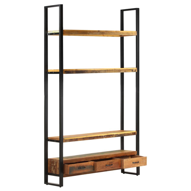 Libreria 118x30x200 cm in Legno Massello di Recupero