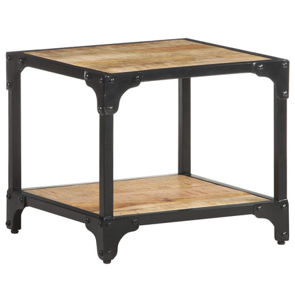 Tavolino da Salotto 40x40x36 cm Legno Massello di Mango Grezzo