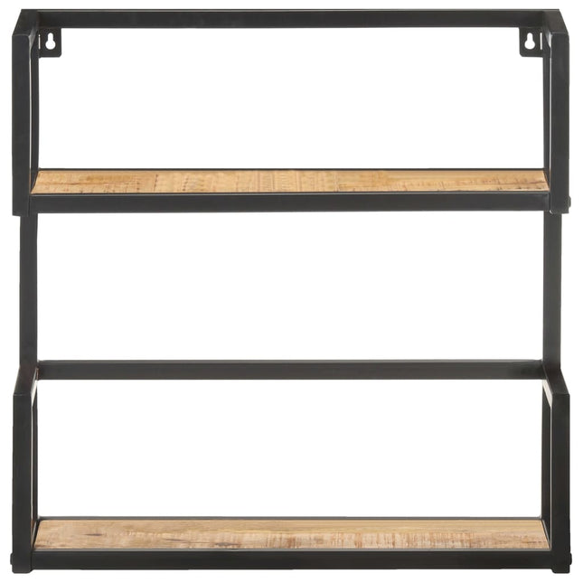 Scaffale a Muro 80x20x60 cm in Legno di Mango Grezzo