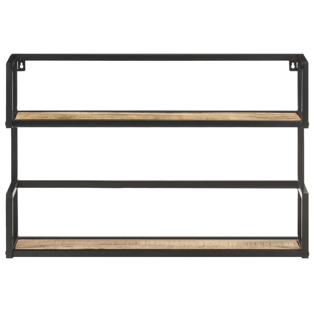 Scaffale a Muro 60x20x60 cm in Legno di Mango Grezzo