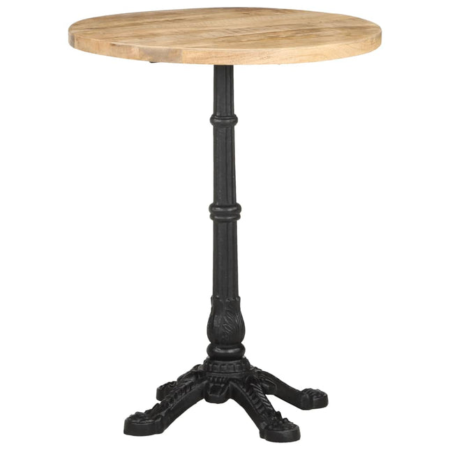 Tavolino da Bistrot Ã˜60x76 cm in Legno di Mango Grezzo