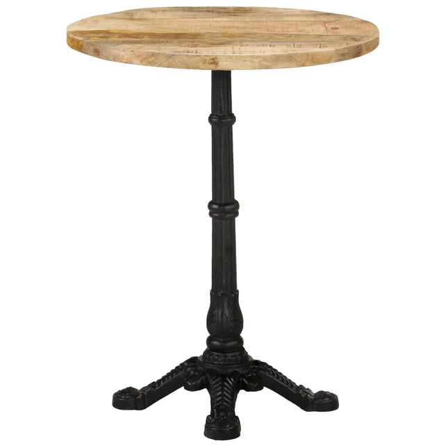 Tavolino da Bistrot Ã˜60x76 cm in Legno di Mango Grezzo