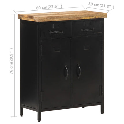 Credenza 60x30x76 cm in Legno di Mango Grezzo