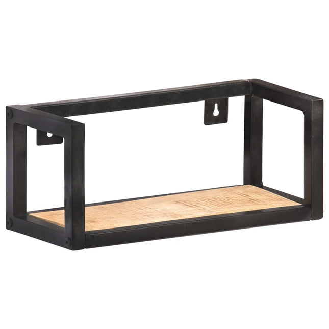 Mensole a Muro 2 pz 40 cm in Legno Massello di Mango Grezzo