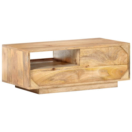 Tavolino da Salotto 90x50x35 cm in Legno Massello di Mango
