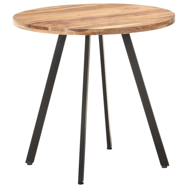 Tavolo da Pranzo 80 cm in Legno Massello di Acacia