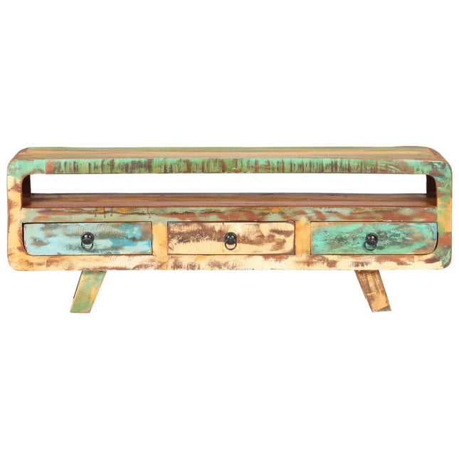 Mobile Porta TV 117x30x41 cm in Legno Massello di Recupero