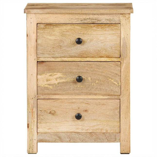 Comodino 45x35x60 cm in Legno Massello di Mango