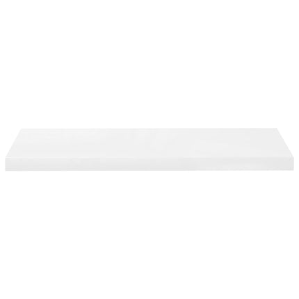 Scaffali a Parete 2 pz Bianco Lucido 80x23,5x3,8 cm in MDF