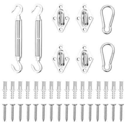 Set Accessori per Vela Parasole 8 pz in Acciaio Inossidabile