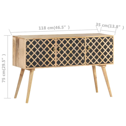 Credenza 118x35x75 cm in Legno Massello di Mango