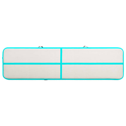Tappetino Ginnastica Gonfiabile e Pompa 700x100x15cm PVC Verde