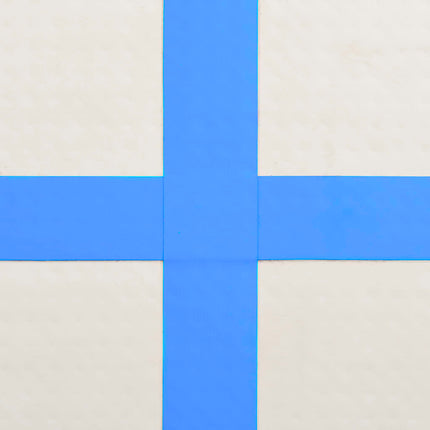Tappetino Ginnastica Gonfiabile con Pompa 500x100x20 cm PVC Blu