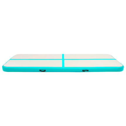 Tappetino Ginnastica Gonfiabile e Pompa 500x100x20 cm PVC Verde