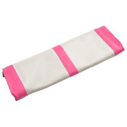Tappetino Ginnastica Gonfiabile con Pompa 600x100x20cm PVC Rosa