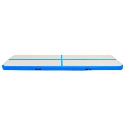 Tappetino Ginnastica Gonfiabile con Pompa 700x100x20cm PVC Blu