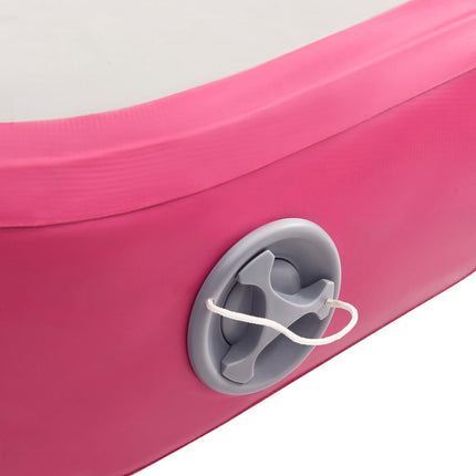Tappetino Ginnastica Gonfiabile con Pompa 800x100x20cm PVC Rosa