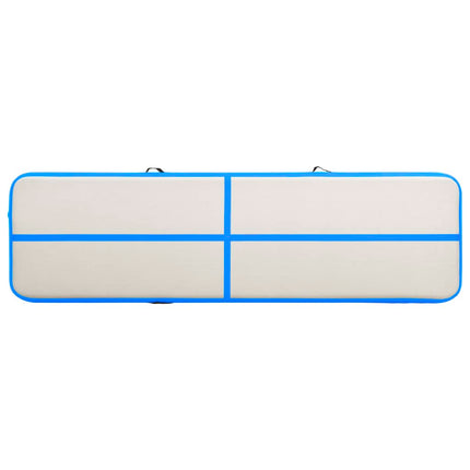 Tappetino Ginnastica Gonfiabile con Pompa 800x100x20cm PVC Blu