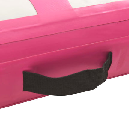 Tappetino Ginnastica Gonfiabile con Pompa 200x200x20cm PVC Rosa