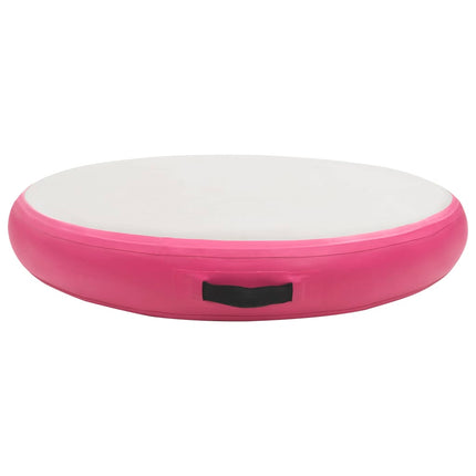 Tappetino Ginnastica Gonfiabile con Pompa 100x100x15cm PVC Rosa