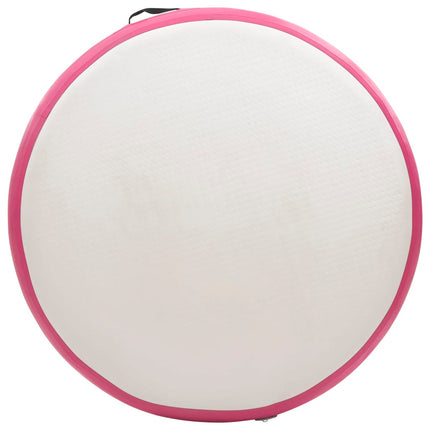 Tappetino Ginnastica Gonfiabile con Pompa 100x100x15cm PVC Rosa