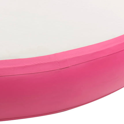 Tappetino Ginnastica Gonfiabile con Pompa 100x100x15cm PVC Rosa