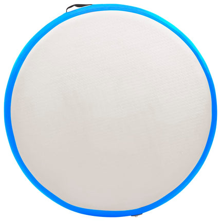 Tappetino Ginnastica Gonfiabile con Pompa 100x100x20cm PVC Blu