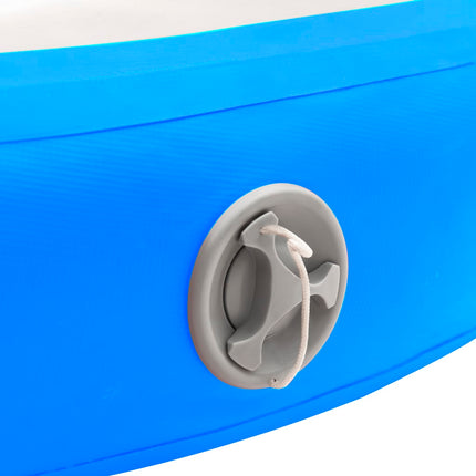 Tappetino Ginnastica Gonfiabile con Pompa 100x100x20cm PVC Blu