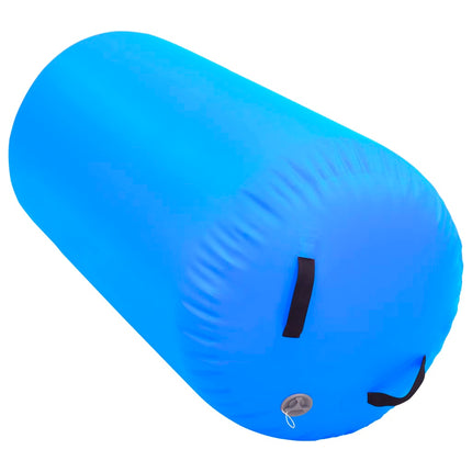 Rotolo da Ginnastica Gonfiabile con Pompa 120x90 cm in PVC Blu