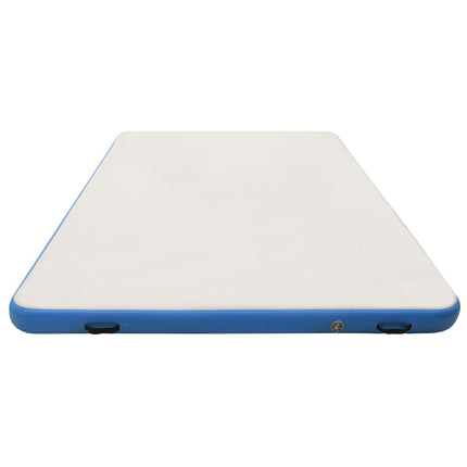 Tappeto Galleggiante Gonfiabile Blu e Bianco 200x150x15 cm